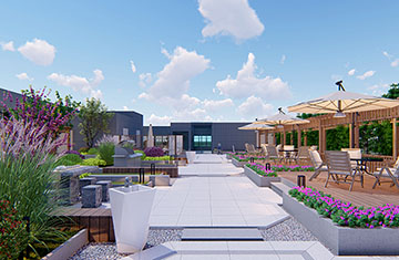 鄭州中原金融產業(yè)園屋頂花園設計