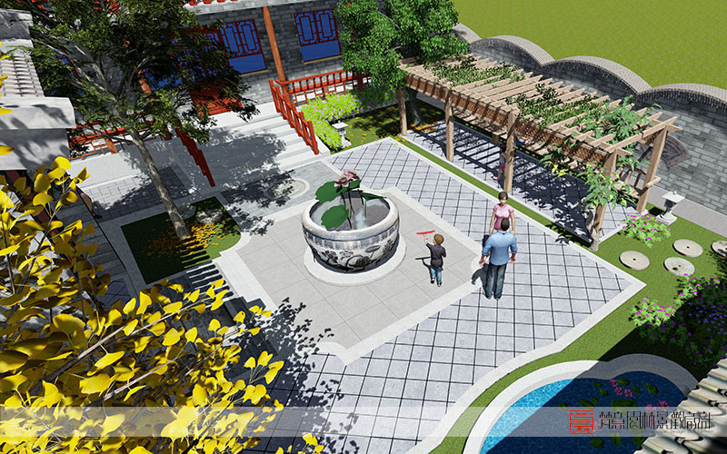 商丘別墅庭院設(shè)計(jì)效果圖