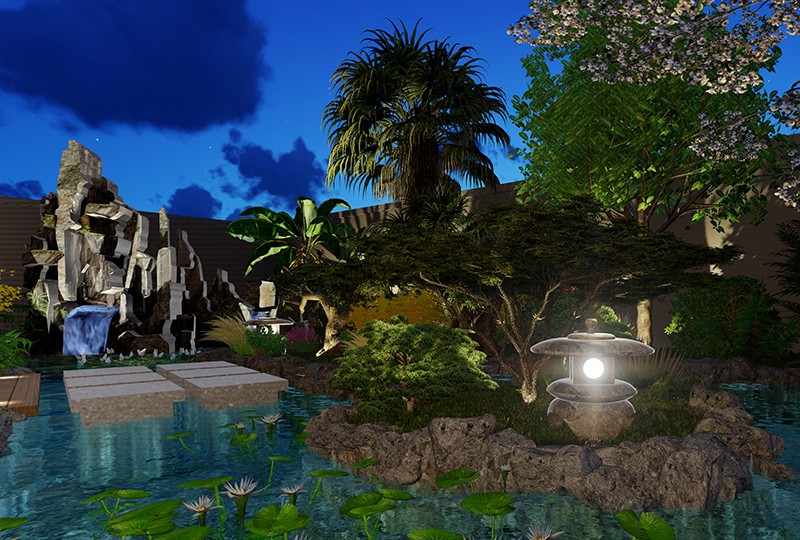 庭院水景 庭院水景