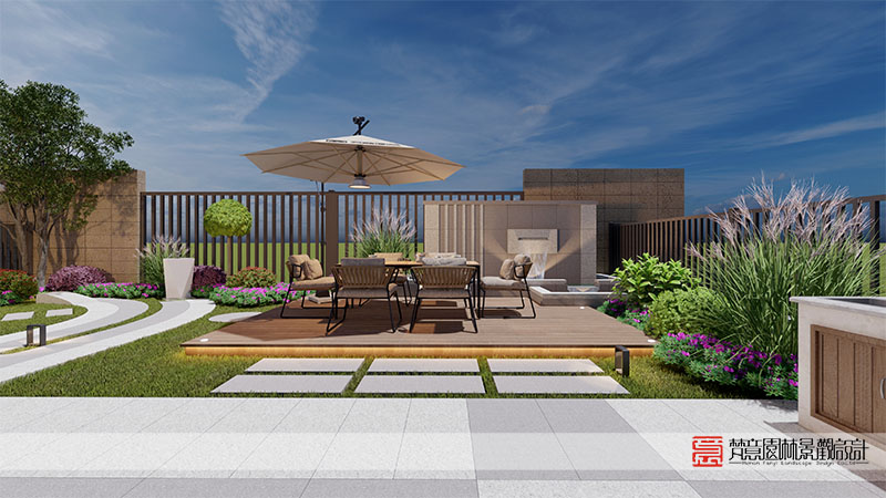 鄭州正商河峪洲207㎡庭院設(shè)計 鄭州正商河峪洲207㎡庭院設(shè)計