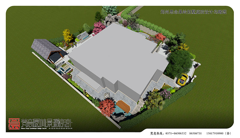 鄭州別墅庭院設(shè)計(jì),鄭州思念果嶺別墅庭院設(shè)計(jì)