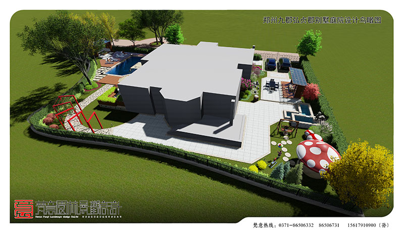 鄭州九郡弘別墅庭院設(shè)計(jì),鄭州別墅庭院設(shè)計(jì)