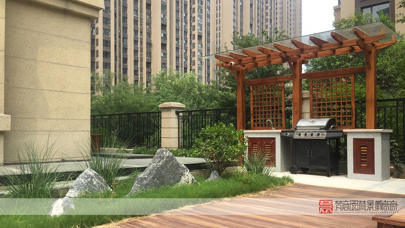 鄭州別墅花園設(shè)計(jì)施工案例-龍湖九溪郡