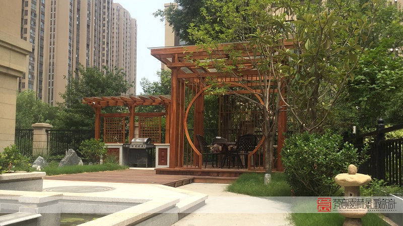 鄭州別墅花園設(shè)計(jì)施工案例-龍湖九溪郡