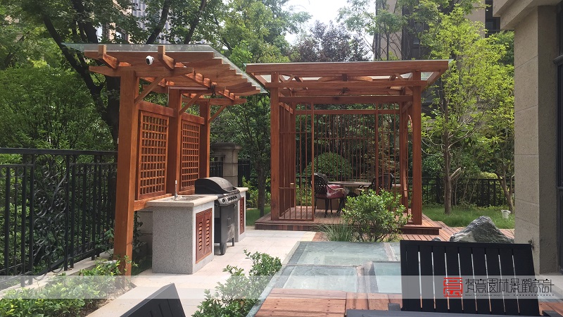 鄭州別墅花園設(shè)計(jì)施工案例-龍湖九溪郡