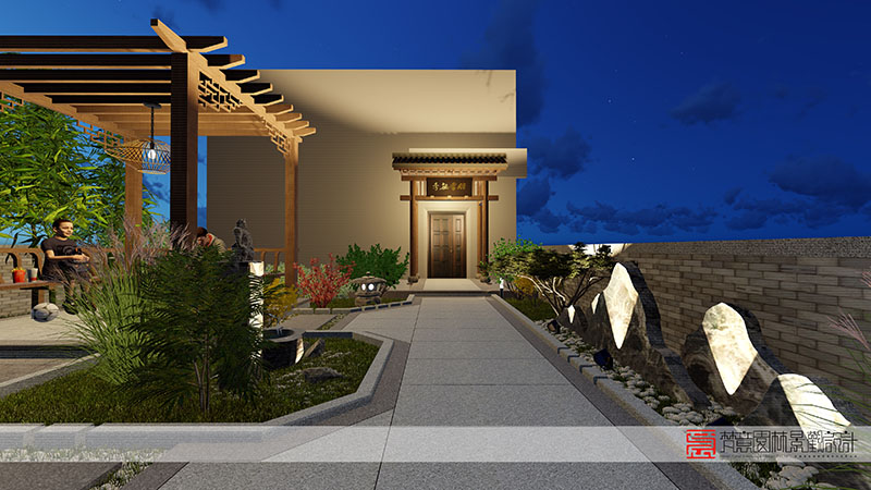 鄭州庭院設(shè)計,滎陽庭院設(shè)計,滎陽清華憶江南庭院設(shè)計