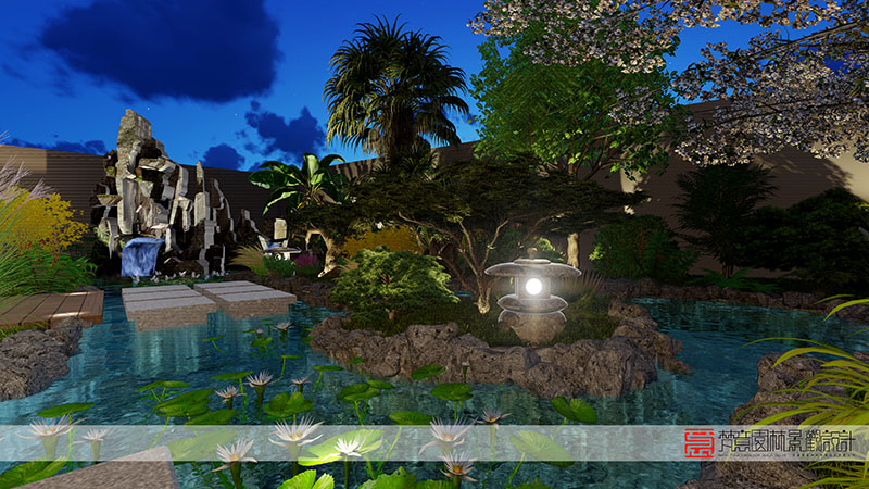 鄭州別墅花園設(shè)計,南月堤藝術(shù)家別墅花園設(shè)計